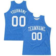 Load image into Gallery viewer, Custom Light Blue White Line Round Neck Sublimation Basketball Suit Jersey