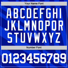 Laden Sie das Bild in den Galerie-Viewer, Custom Royal White-Navy Line Round Neck Sublimation Basketball Suit Jersey