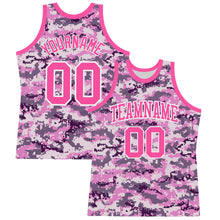 Charger l'image dans la galerie, Custom Camo Pink-White Round Neck Sublimation Salute To Service Basketball Suit Jersey