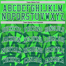Load image into Gallery viewer, Custom Green Grass Green-White Geometric Shape Round Neck Sublimation Basketball Suit Jersey