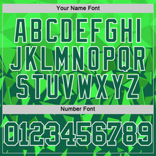 Load image into Gallery viewer, Custom Green Grass Green-White Geometric Shape Round Neck Sublimation Basketball Suit Jersey