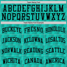 Загрузить изображение в средство просмотра галереи, Custom Teal White Line Round Neck Sublimation Basketball Suit Jersey