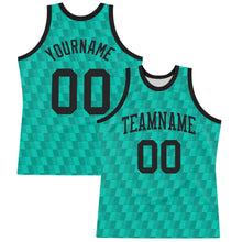 Загрузить изображение в средство просмотра галереи, Custom Teal White Line Round Neck Sublimation Basketball Suit Jersey