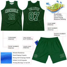 Laden Sie das Bild in den Galerie-Viewer, Custom Green White Geometric Shape Round Neck Sublimation Basketball Suit Jersey
