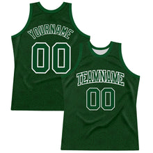 Laden Sie das Bild in den Galerie-Viewer, Custom Green White Geometric Shape Round Neck Sublimation Basketball Suit Jersey