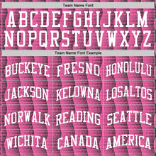 Load image into Gallery viewer, Custom Pink White-Black Geometric Shape Round Neck Sublimation Basketball Suit Jersey