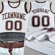 Charger l'image dans la galerie, Custom White Orange-Royal Round Neck Suit Basketball Jersey
