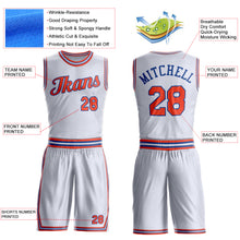 Charger l'image dans la galerie, Custom White Orange-Royal Round Neck Suit Basketball Jersey