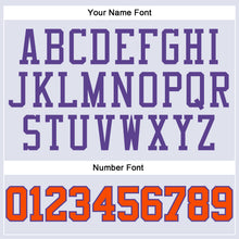Laden Sie das Bild in den Galerie-Viewer, Custom White Orange-Purple Round Neck Suit Basketball Jersey