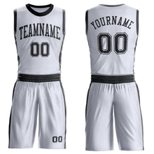 Загрузить изображение в средство просмотра галереи, Custom White Black Round Neck Suit Basketball Jersey