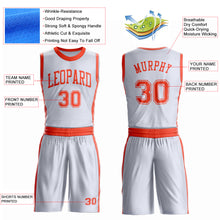 Загрузить изображение в средство просмотра галереи, Custom White Orange Round Neck Suit Basketball Jersey