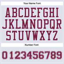 Charger l'image dans la galerie, Custom White Maroon Round Neck Suit Basketball Jersey