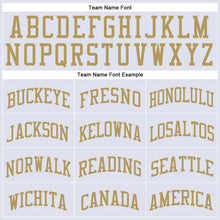 Load image into Gallery viewer, Custom White Old Gold Round Neck Suit Basketball Jersey
