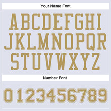 Load image into Gallery viewer, Custom White Old Gold Round Neck Suit Basketball Jersey