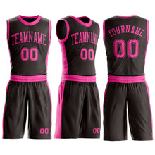 Charger l'image dans la galerie, Custom Brown Pink Round Neck Suit Basketball Jersey