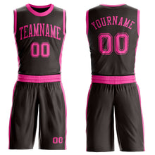 Charger l'image dans la galerie, Custom Brown Pink Round Neck Suit Basketball Jersey