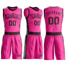 Загрузить изображение в средство просмотра галереи, Custom Pink Brown Round Neck Suit Basketball Jersey