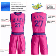 Загрузить изображение в средство просмотра галереи, Custom Pink Purple Round Neck Suit Basketball Jersey