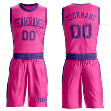 Загрузить изображение в средство просмотра галереи, Custom Pink Purple Round Neck Suit Basketball Jersey