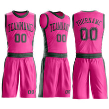 Загрузить изображение в средство просмотра галереи, Custom Pink Green Round Neck Suit Basketball Jersey