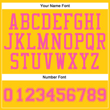 Load image into Gallery viewer, Custom Gold Pink Round Neck Suit Basketball Jersey