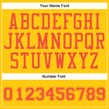 Load image into Gallery viewer, Custom Gold Orange Round Neck Suit Basketball Jersey