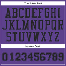 Load image into Gallery viewer, Custom Purple Black Round Neck Suit Basketball Jersey