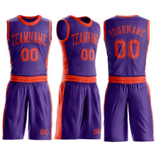 Charger l'image dans la galerie, Custom Purple Orange Round Neck Suit Basketball Jersey