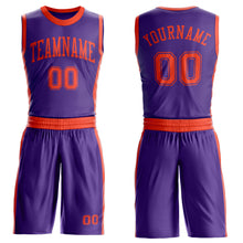 Charger l'image dans la galerie, Custom Purple Orange Round Neck Suit Basketball Jersey