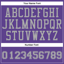 Load image into Gallery viewer, Custom Purple Gray Round Neck Suit Basketball Jersey
