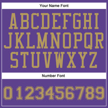 Charger l'image dans la galerie, Custom Purple Old Gold Round Neck Suit Basketball Jersey