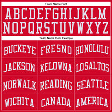 Laden Sie das Bild in den Galerie-Viewer, Custom Red White Round Neck Suit Basketball Jersey