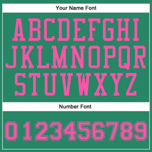 Загрузить изображение в средство просмотра галереи, Custom Kelly Green Pink Round Neck Suit Basketball Jersey