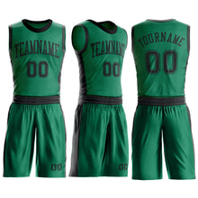 Загрузить изображение в средство просмотра галереи, Custom Kelly Green Black Round Neck Suit Basketball Jersey
