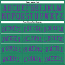 Загрузить изображение в средство просмотра галереи, Custom Kelly Green Purple Round Neck Suit Basketball Jersey