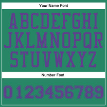 Загрузить изображение в средство просмотра галереи, Custom Kelly Green Purple Round Neck Suit Basketball Jersey