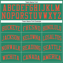 Загрузить изображение в средство просмотра галереи, Custom Kelly Green Orange Round Neck Suit Basketball Jersey