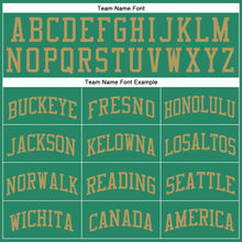 Загрузить изображение в средство просмотра галереи, Custom Kelly Green Old Gold Round Neck Suit Basketball Jersey