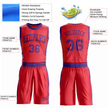 Laden Sie das Bild in den Galerie-Viewer, Custom Fire Red Purple Round Neck Suit Basketball Jersey