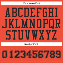 Load image into Gallery viewer, Custom Orange Black Round Neck Suit Basketball Jersey