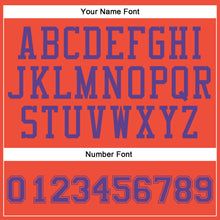 Load image into Gallery viewer, Custom Orange Purple Round Neck Suit Basketball Jersey