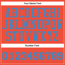 Load image into Gallery viewer, Custom Orange Blue Round Neck Suit Basketball Jersey