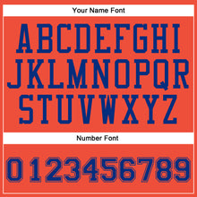Load image into Gallery viewer, Custom Orange Royal Round Neck Suit Basketball Jersey