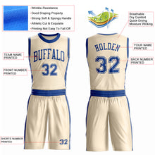 Charger l'image dans la galerie, Custom Cream Royal Round Neck Suit Basketball Jersey