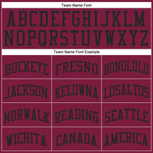 Load image into Gallery viewer, Custom Maroon Black Round Neck Suit Basketball Jersey