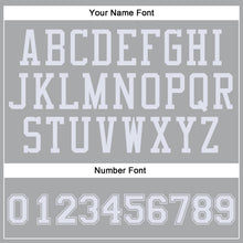 Load image into Gallery viewer, Custom Gray White Round Neck Suit Basketball Jersey