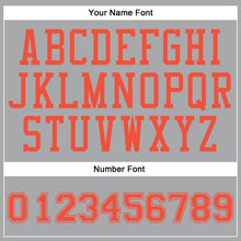 Load image into Gallery viewer, Custom Gray Orange Round Neck Suit Basketball Jersey