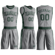 Laden Sie das Bild in den Galerie-Viewer, Custom Gray Green Round Neck Suit Basketball Jersey