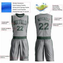 Laden Sie das Bild in den Galerie-Viewer, Custom Gray Green Round Neck Suit Basketball Jersey