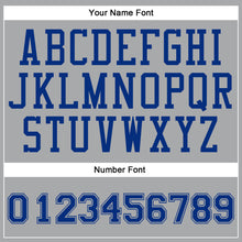 Laden Sie das Bild in den Galerie-Viewer, Custom Gray Royal Round Neck Suit Basketball Jersey